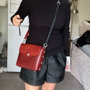 Rag and Bone leather Crossbody conversion purse